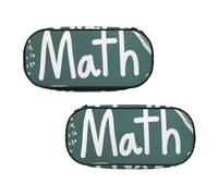 NImongt Trousse à crayons élégante avec inscription « Formulas Shapes Theory Math Lesson Word Print » - Fournitures scolaires - Rangement de maquillage - Voyage - Bureau - Utilisation en classe, Noir