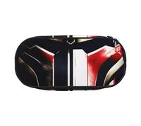 NImongt Trousse à crayons élégante avec motif drapeau américain Spartan américain, fournitures scolaires, maquillage, voyage, bureau, classe, Noir , Taille unique, Organiseur de sac