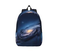 NImongt Universe Milky Way Galaxy Print Sac à dos léger unisexe double sac à bandoulière pour le travail, les voyages, les sports de plein air, Noir , M, Sac à dos tyrolien
