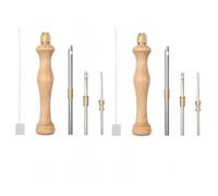 Nimooro [2 Ensembles] Kit D'Aiguilles de Poinçonnage 5 Pièces 2,5/3,5/5 mm Kits D'Aiguilles de Poinçonnage Réglables pour Adultes Débutants