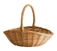 Nimooro Panier en Osier avec Poignée, Panier à Provisions en Osier, Panier Cadeau, Paniers de Pique-Nique, Panier de Rangement de Cuisine - Petit