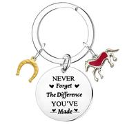 Nimteve Cadeau de cheval pour femmes et filles - Porte-clés inspirant en forme de cheval pour amis, décoration de cheval, cadeaux de Noël et d'anniversaire pour les amateurs de chevaux, argenté,