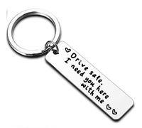 Nimteve Porte-clés « Drive Safe » « I Need You Here with Me » pour mari, petit ami, camionneur, Drive Safe I Need You Here, Taille unique