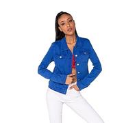 Nina Carter J212 Veste en jean slim pour femme - Veste stretch, colorée, avec col Kent, poches - Pour le printemps, l'été, la mi-saison, M