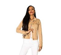 Nina Carter J212 Veste en jean slim pour femme - Veste stretch, colorée, avec col Kent, poches - Pour le printemps, l'été, la mi-saison, M