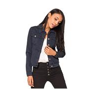 Nina Carter J212 Veste en jean slim pour femme - Veste stretch, colorée, avec col Kent, poches - Pour le printemps, l'été, la mi-saison, XS