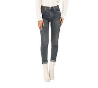 Nina Carter Jean coupe skinny pour femme, taille haute, aspect usé, Vintage chaud (P078-19), XL