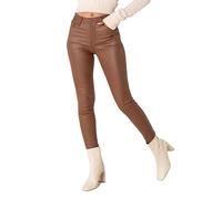 Nina Carter LC001 Pantalon Taille Haute Femme en Faux Cuir Push-Up Jean Stretch, XL