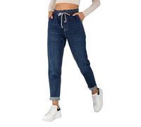 Nina Carter P500 Jean casual pour femme, style jogger, taille haute, pantalon de jogging d’été, S delgado