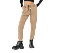 Nina Carter P500 Jean décontracté pour femme, style jogging, taille haute, pantalon de jogging, jeans d'été, L mince