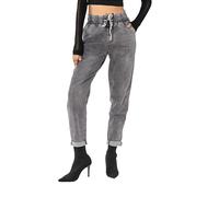 Nina Carter P500 Jean décontracté pour femme, style jogging, taille haute, pantalon de jogging, jeans d'été, L mince
