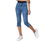 Nina Carter P516 - Jean pour femme - Coupe ajustée - Taille haute - Pour l'été, Bleu (P516-5), XXL mince