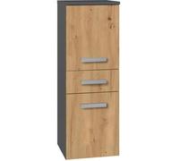 NINA - Meuble salle de bain 2 portes + 1 tiroir - 30x30x85cm - Colonne basse rangement SDB