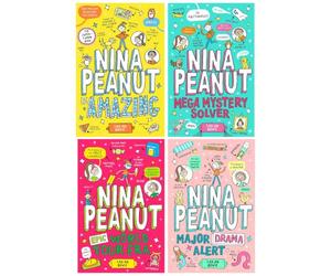 Nina Peanut Series by Sarah Bowie 4 Books Collection Set (Nina Peanut Is Amazing, Nina Peanut: Mega Mystery Solver, Nina Peanut: Epic World Tour Era & Nina Peanut: Major Drama Alert)