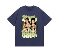 Nina Rapper Chu-ba Album T-Shirt Style Rétro Harajuku en Coton Unisexe À Manches Courtes Tee Tendance-Navy||m