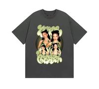 Nina Rapper Chu-ba Album T-Shirt Style Rétro Harajuku en Coton Unisexe À Manches Courtes Tee Tendance-Dark Gray||x_s