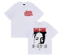 Nina Rapper Chu-ba Tour 2025 T-Shirt Tendance en Coton À Col Rond Et Manches Courtes, Style Hip-hop Décontracté, Vêtements De Ville pour Hommes Et Femmes, Haut D'été-White||x_s
