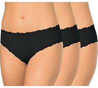 Nina Von C. 16 20 584 Lot de 3 Pantalons de Jazz pour Femme en Dentelle Stretch, 3 x Noir., 44