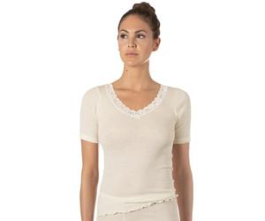 Nina von C. - Maillot de Corps Tee-Shirt Wool Silk 29 460 846 0 - Femme - Champagne - 46