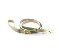 Nina Woof Copenhagen Laisse pour Chien en Cuir végan, rembourrée, poignée Douce, Mousqueton renforcé, Olive, 1,22 m