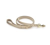 Nina Woof Cupertino Laisse pour Chiens - Laisses en Cuir Végan pour Chiens Petits jusqu'à Grands Chiens - Laisses Durables pour Promener et Éduquer Ton Chien - Couleur Beige