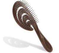 Ninabella Brosse à Cheveux Démêlante pour Femme Homme & Enfant - Ne Tire pas les Cheveux - Brosses a Cheveux Bouclés ou Mouillés Waves - Brosse Wave Demelante - Chocolat Brun