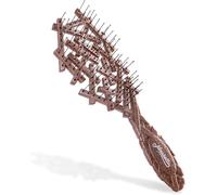 Ninabella Brosse à Cheveux Démêlante pour Femme Homme & Enfant - Ne Tire pas les Cheveux - Brosses a Cheveux Bouclés ou Mouillés - Brosse Demelante en Nid - Marron