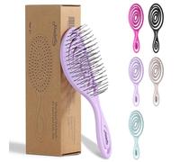 Ninabella Brosse en Plastique Recyclé Mini pour Cheveux Bouclés, Fin, Crepus, Afro, Frisés, Epais, Ondulés Sans Tirer