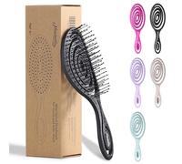 Ninabella Mini brosse à cheveux démêlante pour homme et femme - Ne tire pas, élimine les nœuds, brosses pour cheveux raides, bouclés et mouillés - Brosse démêlante spirale unique - Parfaite pour les