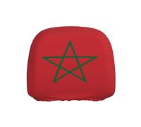 Ninainaid Housse d'appui-tête de voiture imprimée drapeau du Maroc - 1 pièce élégante pour la plupart des modèles de véhicules - Facile à installer.