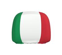Ninainaid Housse d'appui-tête de voiture imprimée drapeau italien 1 pièce élégante pour la plupart des modèles de véhicules - Facile à installer.
