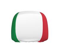 Ninainaid Housse d'appui-tête de voiture imprimée drapeau italien 1 pièce élégante protection pour la plupart des modèles de véhicules - Facile à installer.