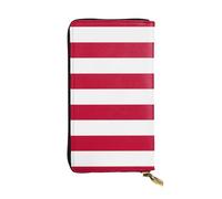 Ninainaid Portefeuille en cuir imprimé drapeau du Libéria long portefeuille d'extérieur portable et pratique, convient pour les hommes et les femmes.