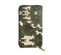 Ninainaid Portefeuille long en cuir imprimé camouflage militaire pour l'extérieur, portable et pratique, convient pour les hommes et les femmes.