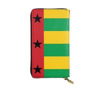 Ninainaid Portefeuille long en cuir imprimé drapeau de la Guinée-Bissau Grand portefeuille d'extérieur portable et pratique, convient pour les hommes et les femmes.