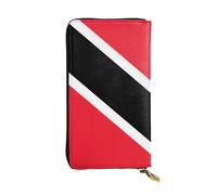 Ninainaid Portefeuille long en cuir imprimé drapeau de Trinité-et-Tobago Grand portefeuille d'extérieur portable et pratique, convient pour les hommes et les femmes.