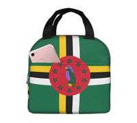 Ninainaid Sac à déjeuner isotherme avec motif drapeau du Commonwealth de la Dominique, étanche, peut garder au chaud et au froid, adapté pour le travail, les pique-niques et les voyages.