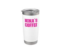 Nina's Coffee Nina Nom personnalisé Gobelet isotherme en acier inoxydable double paroi
