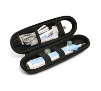 Nincha Étui de Voyage Compact pour Brosse à Dents Électrique, Sac de Protection EVA pour Philips Sonicare/Oral-B, Étui de Transport Imperméable Portable avec Poche en Maille & Bandes Élastiques(Noir)