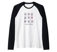 Nine Bunny Emotions | pour Les Amoureux des Lapins Manche Raglan
