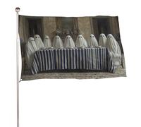 Nine Ghosts at The Long Drapeau de table rectangulaire 9,5 x 1,5 m pour jardin, cour, porche, pelouse, ferme
