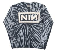 Nine Inch Nails T Shirt Band Logo Nouveau Officiel Unisex Long Sleeve Dip Dye Size L