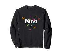 NINE - Joli prénom de fille avec des papillons colorés Sweatshirt