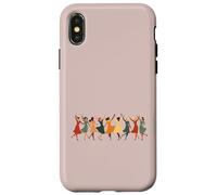 Nine Ladies Pochoir découpé Style rétro 5 Coque pour iPhone X/XS