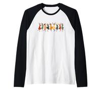Nine Ladies Pochoir découpé Style rétro 5 Manche Raglan