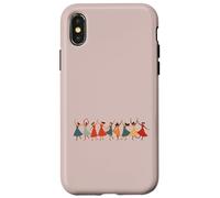 Nine Ladies Pochoir découpe Style rétro 6 Coque pour iPhone X/XS
