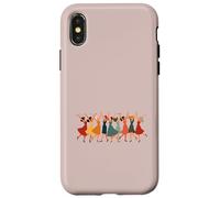 Nine Ladies Pochoir découpe Style rétro 7 Coque pour iPhone X/XS