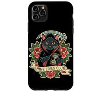 Nine Lives Club Tatouage rétro Motif Faucheuse Coque pour iPhone 11 Pro Max
