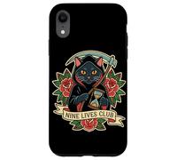 Nine Lives Club Tatouage rétro Motif Faucheuse Coque pour iPhone XR