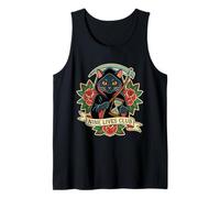 Nine Lives Club Tatouage rétro Motif Faucheuse Débardeur